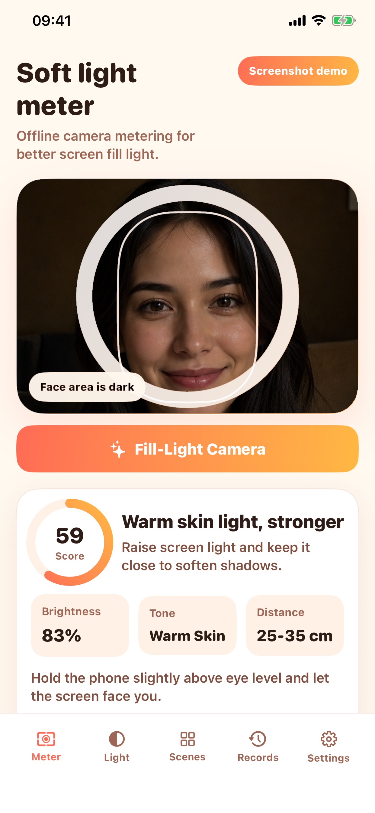 GlowMate interface preview